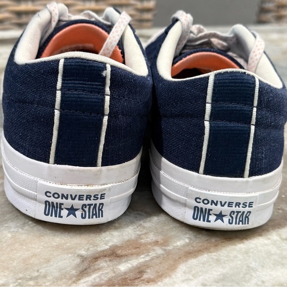 Women’s CONVERSE retro ONE STAR pro blue/orange sneakers- Size 7 - Picture 5 of 6